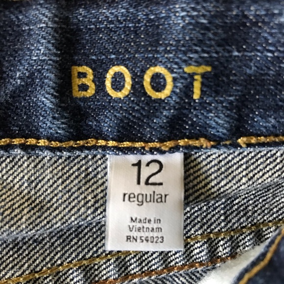 GAP Kids 1969 - Boot Fit Jeans - Dark Wash Denim - Kids Size 12 Regular - Picture 6 of 8